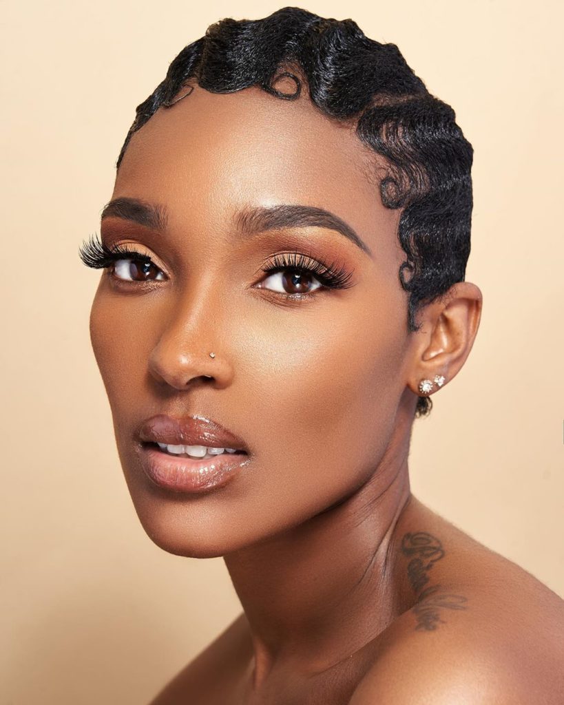 Brazilian Short Human Hair Wigs Really Cute Finger Waves Hairstyles for  Black Women Full Machine Made Wigs Color  4 Color Size  8 Inch   Amazonca Beauty  Personal Care